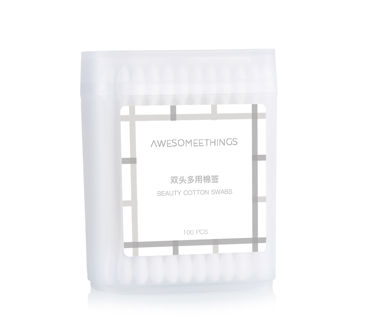 AWESOMEETHINGS双头多用棉签，正面产品ID照